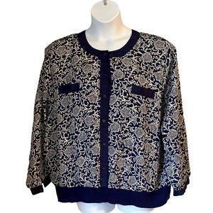 ANDREA GAYLE VINTAGE 80S WOMENS SILKY TOP SIZE 24
